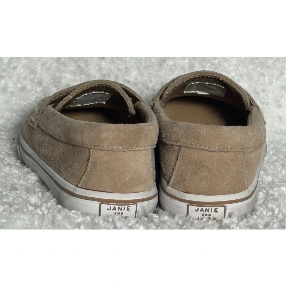 Janie and Jack Tan Suede Penny Loafer Sneaker Shoes - Toddler Size 9